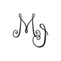 Handwritten monogram MI icon