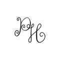 Handwritten monogram PH icon