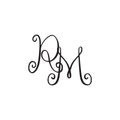 Handwritten monogram RM icon