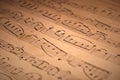 Handwritten musical notation Royalty Free Stock Photo