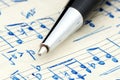 Handwritten notation. Royalty Free Stock Photo