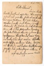 Handwritten old post mail letter. Paper background texture Royalty Free Stock Photo