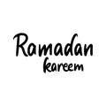 Handwritten Ramadan Kareem Lettering Isolated