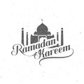 Handwritten Ramadan Kareem retro label.