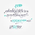 Handwritten script brush font. Royalty Free Stock Photo