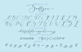 Handwritten script cursive calligraphy playful font vector alphabet set Sadlyne