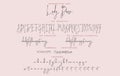 Handwritten script font vector alphabet Lady Boss set Royalty Free Stock Photo