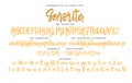 Handwritten script font vector alphabet Senorita set