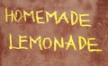 Handwritten sign on wood - Homemade Lemonade Royalty Free Stock Photo