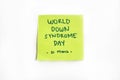 Handwritten Sticky Notes World Down Syndrome Day