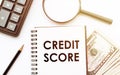 Handwritten text showing Credit Score. Business concept Royalty Free Stock Photo