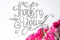 Handwritten Thank you card with flowers
