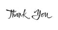 Handwritten Thank You Card on Transparent Background Vector Illustration