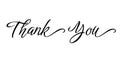 Handwritten Thank You Card on Transparent Background Vector Illustration