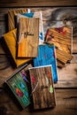 handwritten thank you notes on a wooden background