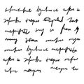 Handwritten Unreadable illegible text. Abstract handwriting of fictional language.