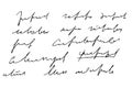Handwritten Unreadable illegible text. Abstract handwriting of fictional language.