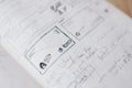 UX wireframes on paper Royalty Free Stock Photo