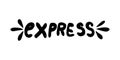 Handwritten vector typography for express delivery service Royalty Free Stock Photo