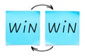 Win-Win Strategy Concept On Sticky Notes