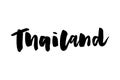 Handwritten word Thailand. Hand drawn lettering. Calligraphic element for your design. Vector