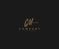 Handwritting Signature Letter CM Logotype