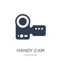 Handy Cam icon. Trendy flat vector Handy Cam icon on white background from hardware collection Royalty Free Stock Photo