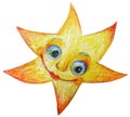 handy drawing star with smile