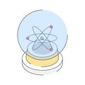A handy isometric style icon of atom structure study Royalty Free Stock Photo
