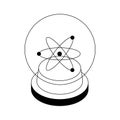 A handy isometric style icon of atom structure study Royalty Free Stock Photo