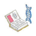 A handy isometric style icon of genetic study book Royalty Free Stock Photo
