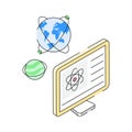 A handy isometric style icon of science education Royalty Free Stock Photo