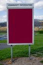 A handy notice board for attaching visual messages