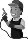 Handy Repair Man or Maintenance Expert of Air conditioners Royalty Free Stock Photo