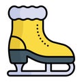 A handy vector icon of skating boot in trendy style
