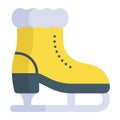 A handy vector icon of skating boot in trendy style
