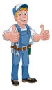 Handyman Cartoon Caretaker Construction Man