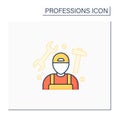 Handyman color icon Royalty Free Stock Photo