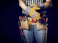 Handyman detail on black Royalty Free Stock Photo