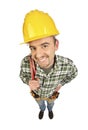 Handyman funny portrait Royalty Free Stock Photo