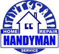 Handyman home repair services. Round vector design for your logo