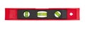 Handyman level tool red and black isolated on white Royalty Free Stock Photo