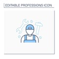 Handyman line icon Royalty Free Stock Photo