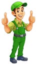 Handyman Mechanic Painter Plumber Cartoon Mascot