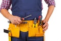 Handyman`s tool belt Royalty Free Stock Photo