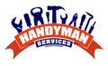 Handyman services vector design for your logo or emblem with be