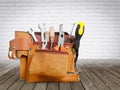 Handyman tool belt Royalty Free Stock Photo