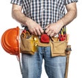 Handyman and tools Royalty Free Stock Photo