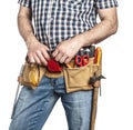 Handyman and tools Royalty Free Stock Photo