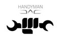 Handyman hold wrench